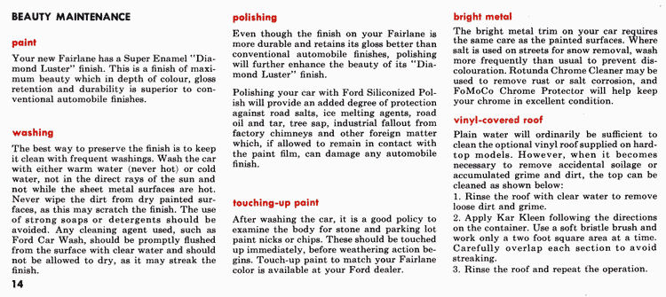 1964 Ford Fairlane Owners Manual Page 51